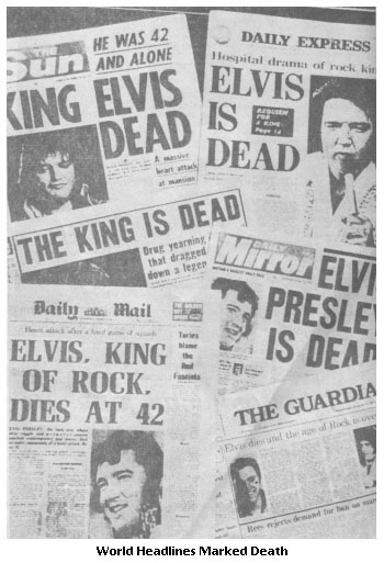 Elvis Presley Death Headlines