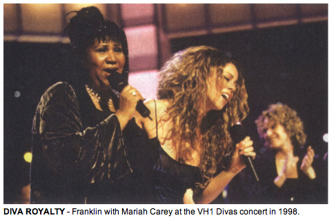 Aretha Franklin and Mariah Carey in 1998