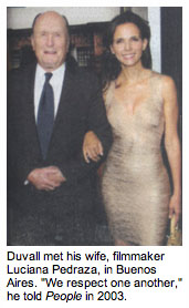 Robert Duvall and Luciana Pedraza