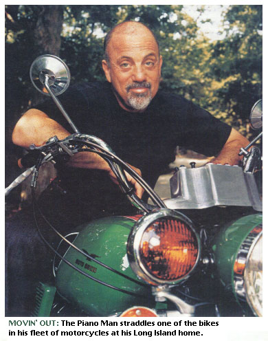 Billy Joel on a motorcycle