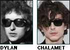 Bob Dylan and Timothee Chalamet