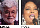 George Lucas and Diana Ross