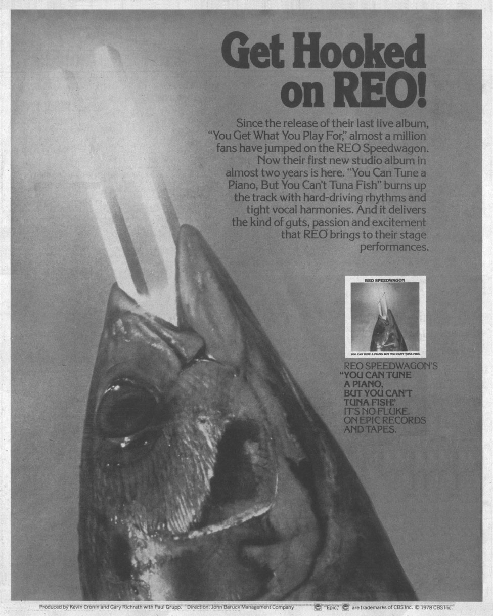 Reo Speedwagon You Can Tune A Piano But You Can T Tuna Fish