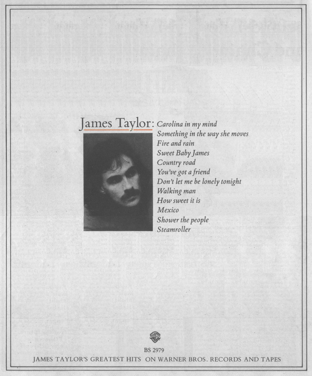 James Taylor Greatest Hits